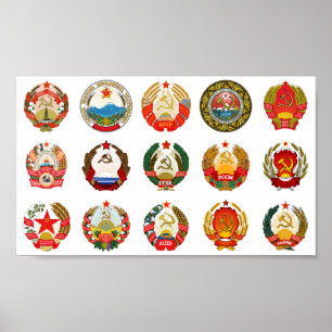 Republics of the Soviet Union Poster