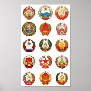 Republics of the Soviet Union Poster
