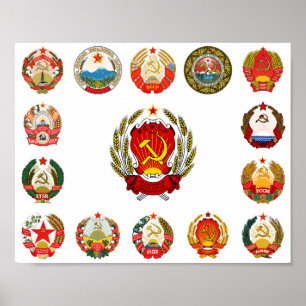 Republics of the Soviet Union Poster