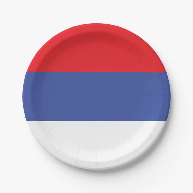 Republika Srpska Flag Paper Plate (Front)