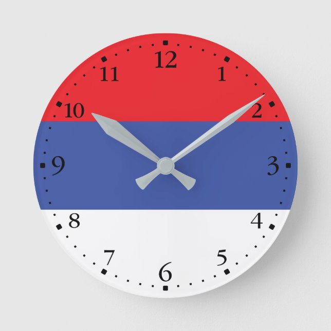 Republika Srpska Flag Round Clock (Front)