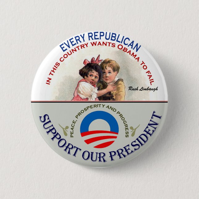 Republincans and Limbaugh 6 Cm Round Badge (Front)