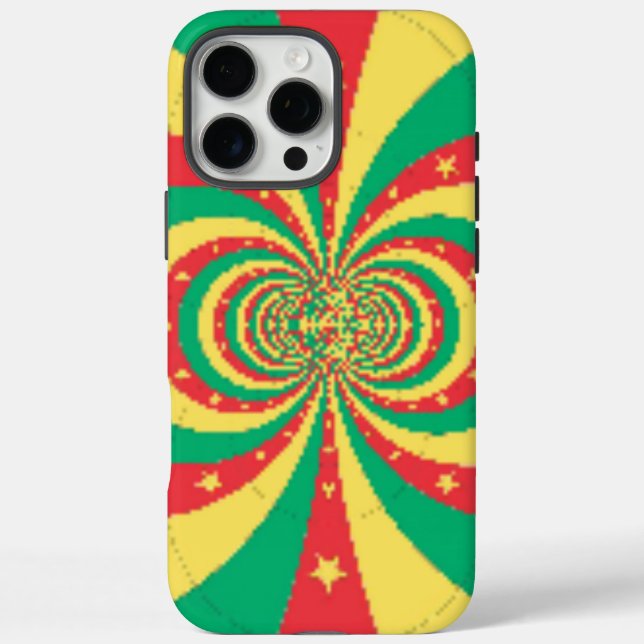 République du Cameroun five-pointed star Case-Mate iPhone Case (Back)