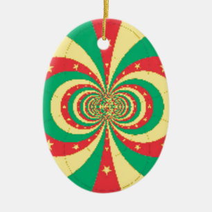 République du Cameroun five-pointed star Ceramic Ornament