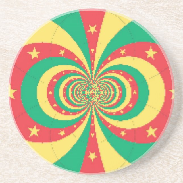 République du Cameroun five-pointed star Coaster (Front)
