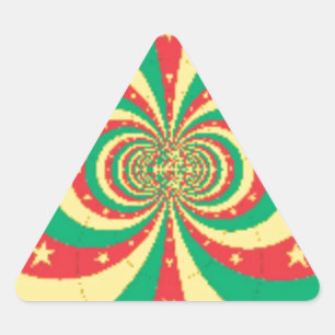 République du Cameroun five-pointed star Triangle Sticker
