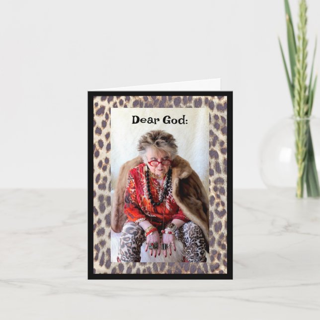 Requesting a 'lil chat with God about next year Card (Front)