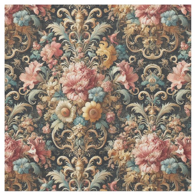 Requiem for Arcana – Gothic Classic Tile Fabric (Close Up)