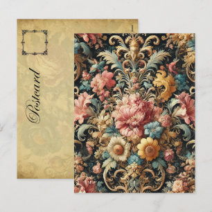 Requiem for Arcana – Gothic Floral Design Holiday Postcard