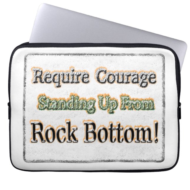 "Require Courage" Cute Design. Buy Now Laptop Sleeve (Front)