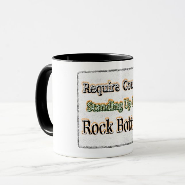 "Require Courage" Cute Design. Buy Now Mug (Front Left)