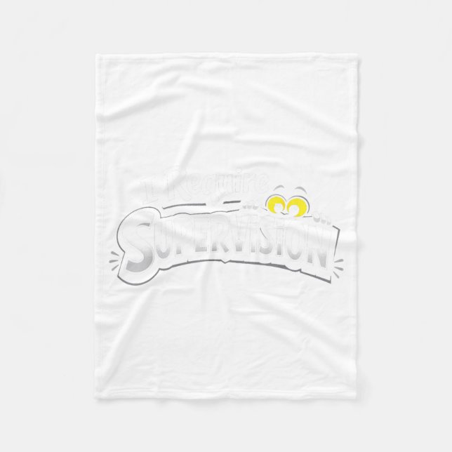 Require Super Funny Sarcastic Chaos Humour Fleece Blanket (Front)