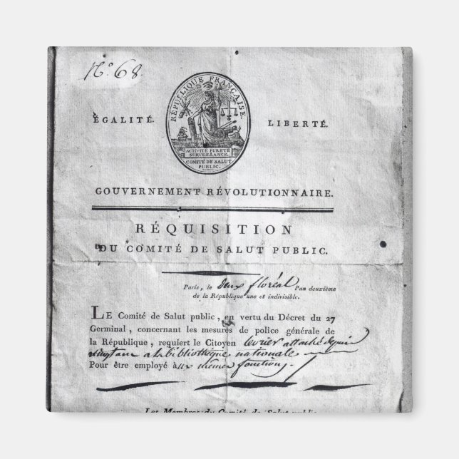 Requisition of the Committee of Public Magnet (Front)