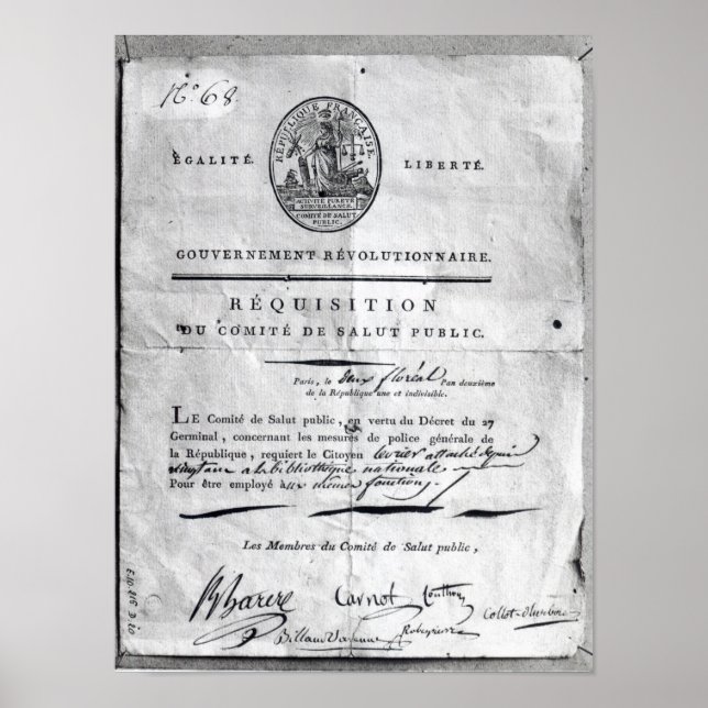 Requisition of the Committee of Public Poster (Front)