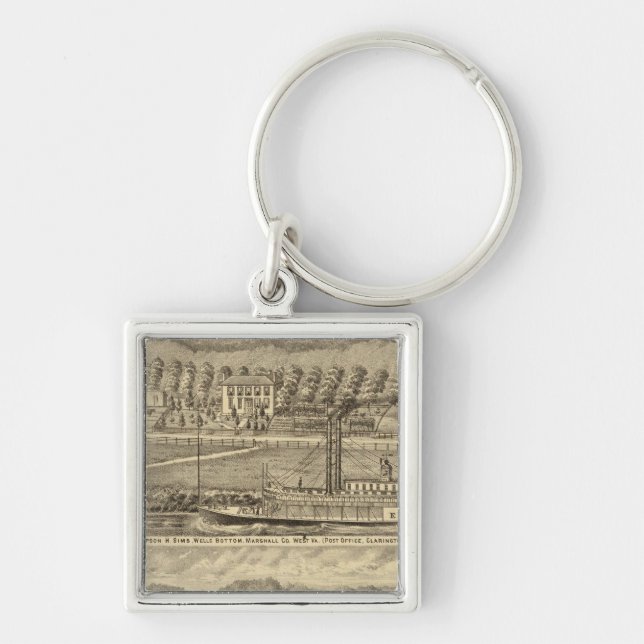 Res of the late Thompson H Sims Key Ring (Front)