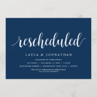 Rescheduled, Wedding Change the date
