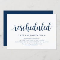 Rescheduled, Wedding Change the date