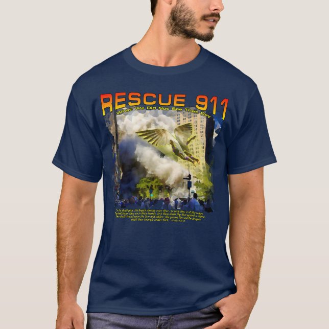 "Rescue 911" composite watercolor  T-Shirt (Front)