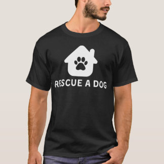 rescue a dog girl family T-Shirt