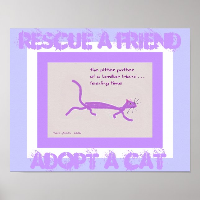 Rescue a Friend - Adopt a Cat Poster (Front)