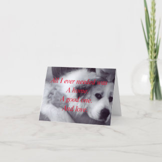 Rescue a needy animal. thank you card