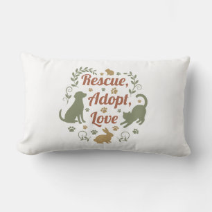 Rescue, Adopt, Love Lumbar Cushion