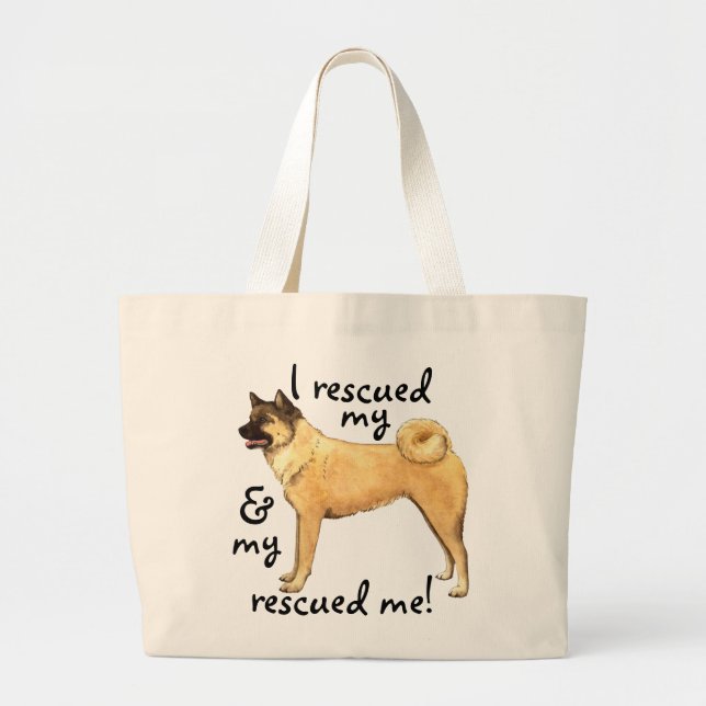 Rescue Akita Large Tote Bag (Front)