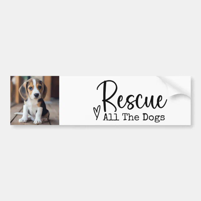 Save All The Dogs Rescue Rescue All The Dogs Pet Rescue Car Bumper Sticker | Zazzle