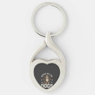 Rescue All The Dogs Vintage Dog Key Ring