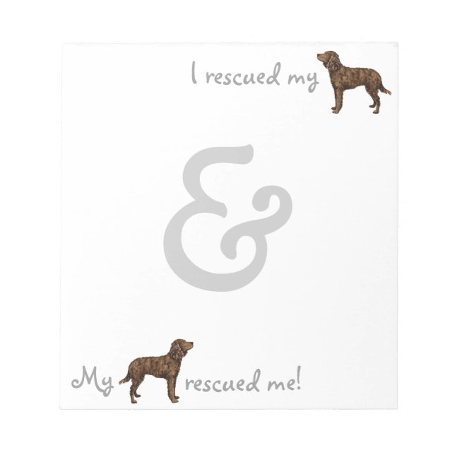 Rescue American Water Spaniel Notepad (Front)