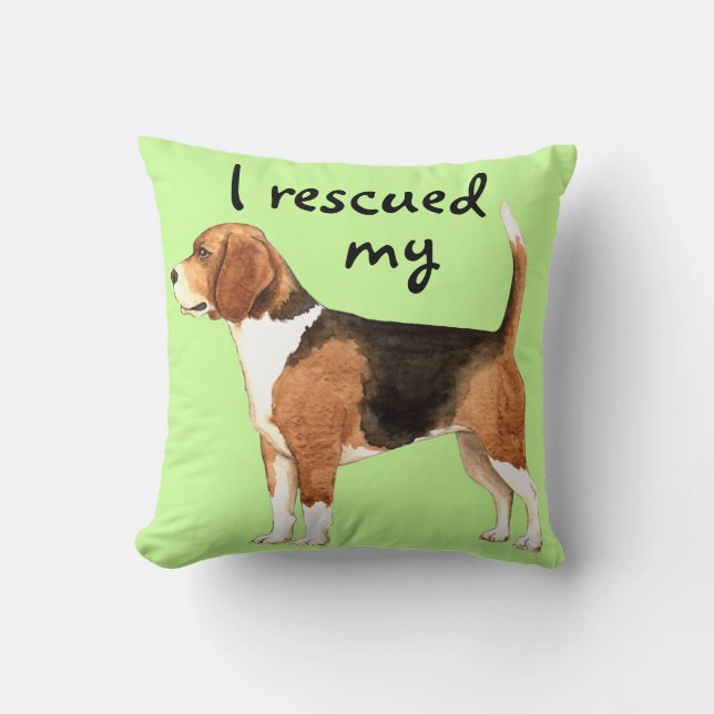 Rescue Beagle Cushion (Front)