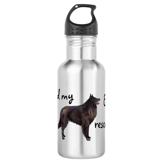 Rescue Belgian Sheepdog 532 Ml Water Bottle (Front)