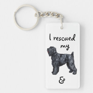 Rescue Black Russian Terrier Key Ring