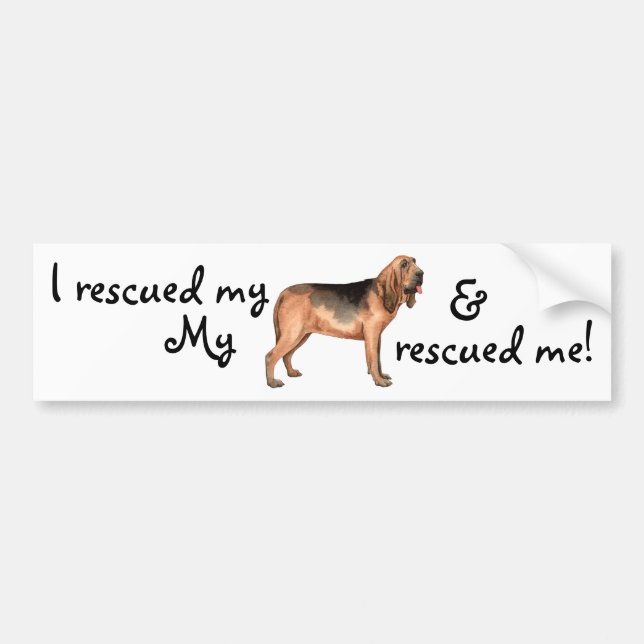 Rescue Bloodhound Bumper Sticker (Front)