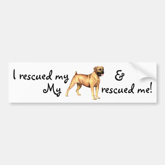Rescue Boerboel Bumper Sticker (Front)