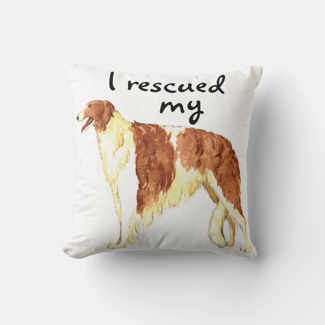 Rescue Borzoi Cushion (Front)