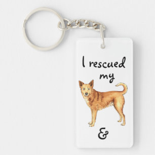 Rescue Canaan Dog Key Ring