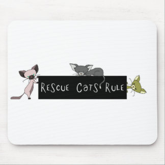 Rescue Cats Rule! Mouse Pad