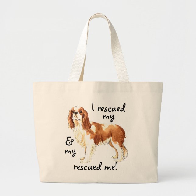 Rescue Cavalier Large Tote Bag (Front)