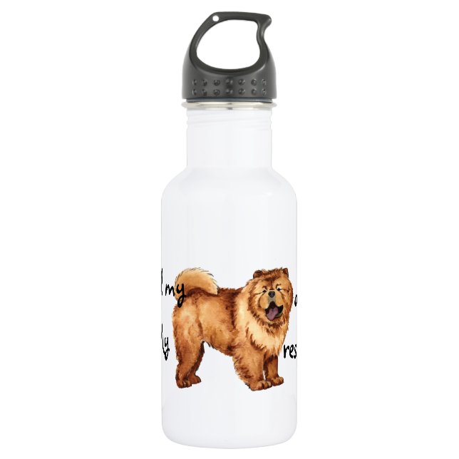 Rescue Chow Chow 532 Ml Water Bottle (Front)