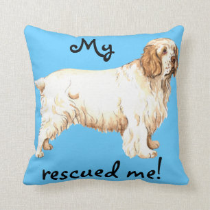 Rescue Clumber Spaniel Cushion