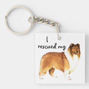 Rescue Collie Key Ring
