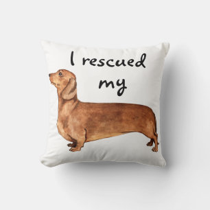 Rescue Dachshund Cushion