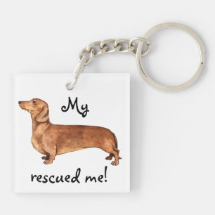 Rescue Dachshund Key Ring