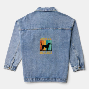 Rescue Dad Beer Lover Vintage Dog Denim Jacket
