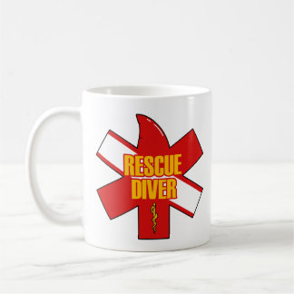 Rescue Diver Coffee Mug Yellow Font