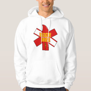 Rescue Diver Cross Dive Flag Hoodie