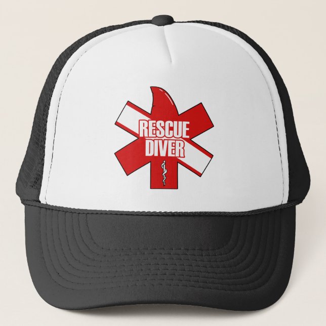 Rescue Diver Trucker Cap (Front)