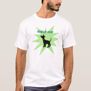 Rescue Dog Adapt Black Shelter Dog Pet T-shirt