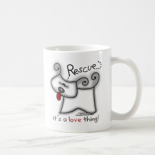 Rescue Dog ... It's A Love Thing Coffee Mug